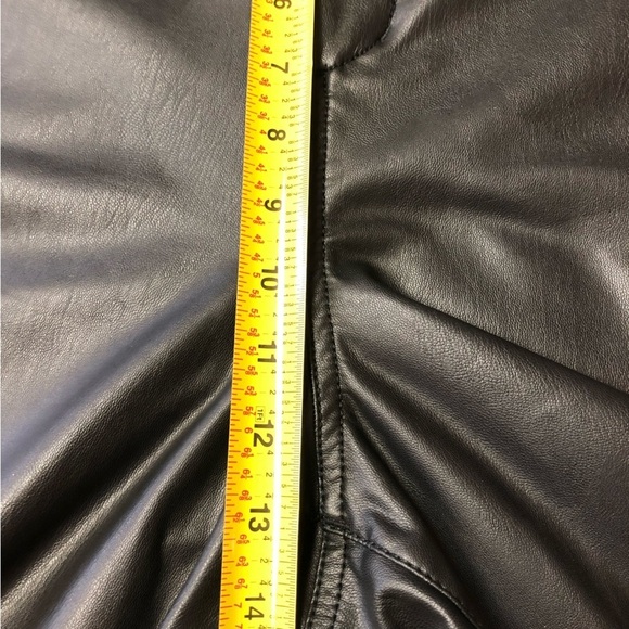 ADDITION Elle Black High Waisted Faux Leather Crop Pants Size 16 - Picture 10 of 13